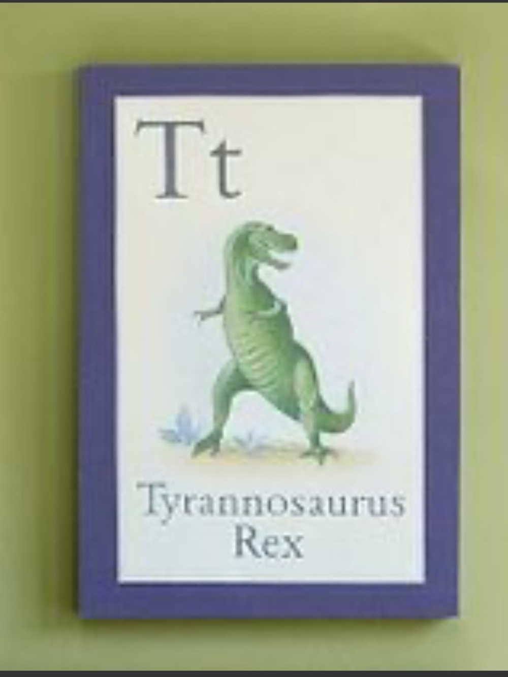 Pottery Barn Kids T-Rex Dinosaur “T is for Tyrannosaurus Rex” Kids Wall Art